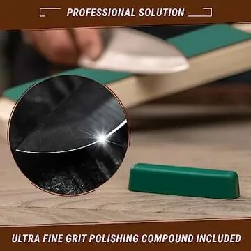 BeaverCraft Leather Knife Strop with Polishing Compound Kit