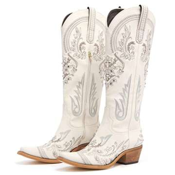 Chic Western Cowboy Boots for Women with Rhinestones