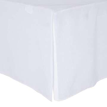 TILLYOU Crib Bed Skirt White Pleated for Baby Boys Girls, 100% Natural Soft Dust Ruffle, Standard Nursery Bedding Toddler Bedskirt Solid, 14" Drop