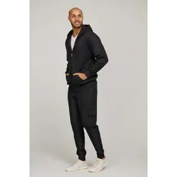 PURE CHAMP Mens 3 Pack Fleece Cargo Pants Active Athletic Mens Sweatpants Workout Jogger Drawstring Size S-3XL (SET1 Size Medium)