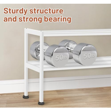 KEETDY Heavy Duty Shoe Rack - Holds 12 Pairs in Style