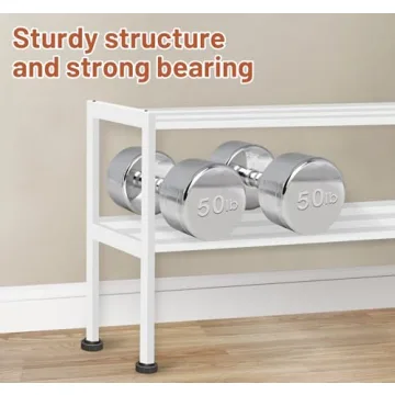 KEETDY Heavy Duty Shoe Rack - Holds 12 Pairs in Style