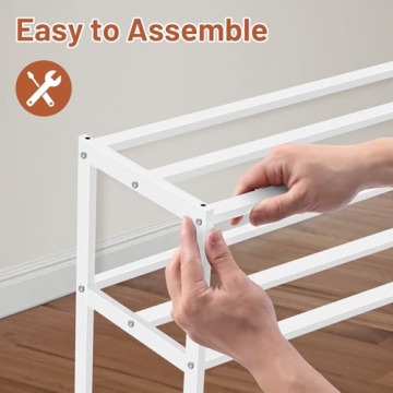 KEETDY Heavy Duty Shoe Rack - Holds 12 Pairs in Style