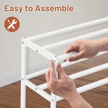 KEETDY Heavy Duty Shoe Rack - Holds 12 Pairs in Style