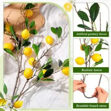 Maysing Faux Fruit Decoration Set - Vibrant Lemon Decor