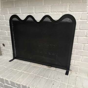 Wave Fireplace Screen - Elegant Design, Handcrafted, Custom Sizes Available
