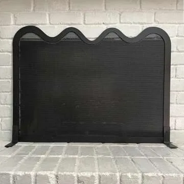 Wave Fireplace Screen – Stylish & Custom Made in USA