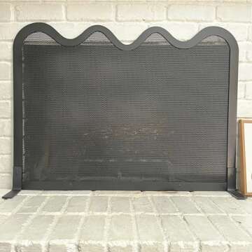 Wave Fireplace Screen – Stylish & Custom Made in USA