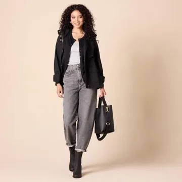 Lightweight Crewneck Cardigan for Women - Black