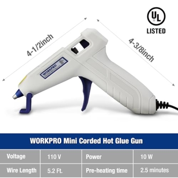 WORKPRO Mini Hot Glue Gun Kit for Crafts and DIY