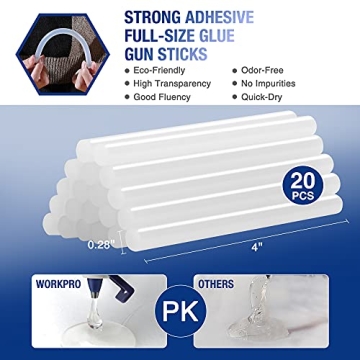 WORKPRO Mini Hot Glue Gun Kit for Crafts and DIY