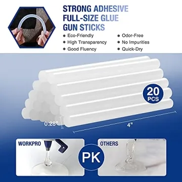 WORKPRO Mini Hot Glue Gun Kit for Crafts and DIY