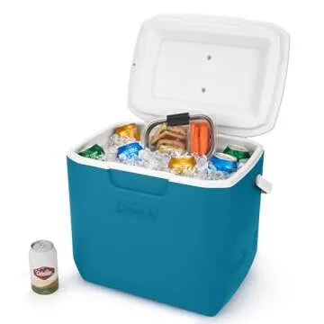 Coleman Chiller 30qt Insulated Portable Cooler with Ice Retention & Large Carry Handle, Made in USA