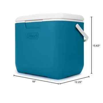 Coleman Chiller 30qt Insulated Portable Cooler with Ice Retention & Large Carry Handle, Made in USA