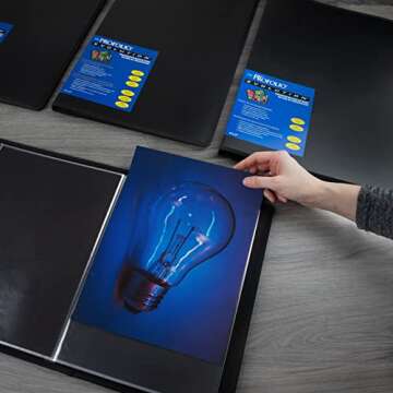 Itoya ProFolio Evolution 18x24 Black Photo Album Book with 48 Pages - Photo Album Art Portfolio Folder for Artwork - Picture Book Portfolio Binder - Presentation Binder Photo Book