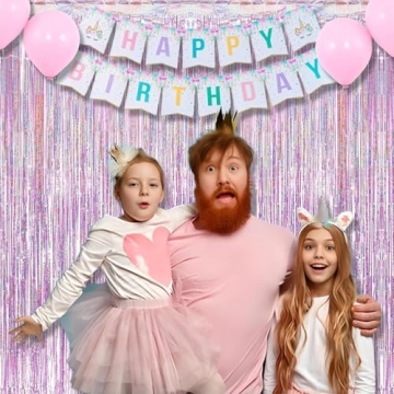 Buy BRAVESHINE Pink Tinsel Curtains for Parties