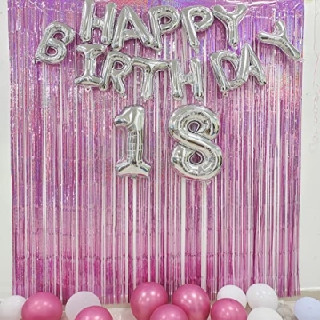 Buy BRAVESHINE Pink Tinsel Curtains for Parties