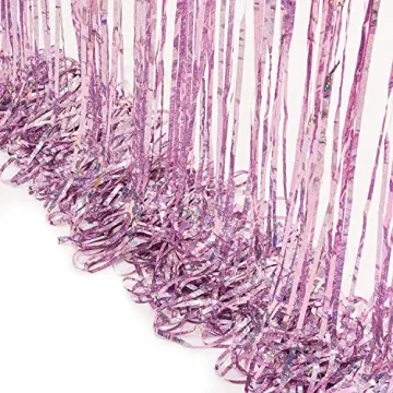 Buy BRAVESHINE Pink Tinsel Curtains for Parties