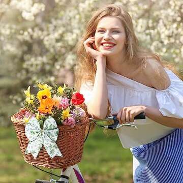 AnyDesign 12 Yards Greenery Wired Edge Ribbon - Craft Elegance