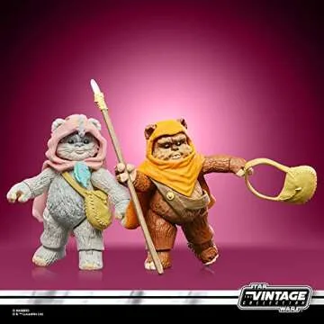 Star Wars The Vintage Collection Wicket W. Warrick & Kneesaa, Star Wars: Ewoks Collectible 3.75” Action Figures 2-Pack