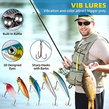 GOANDO Fishing Lures Kit with 302 Accessories for Every Angler