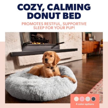 Active Pets Plush Calming Donut Dog Bed for Large Dogs