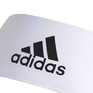 adidas Alphaskin Tie Headband, White/Black, One Size