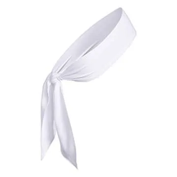 adidas Alphaskin Tie Headband, White/Black, One Size