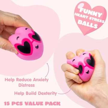 JOYIN 12 Pcs Valentine's Day Slow Rising Squishy Toys or Stress Relief Squeeze Toys for Valentine Gift, Kids Adults Decorative Props Party Favor