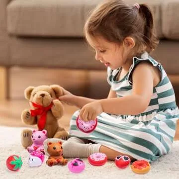 JOYIN 12 Pcs Valentine's Day Slow Rising Squishy Toys or Stress Relief Squeeze Toys for Valentine Gift, Kids Adults Decorative Props Party Favor