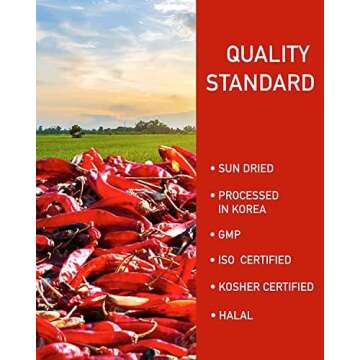 NONGSHIM TAEKYUNG Korean Chili Powder, Gochugaru Chili Flakes. Kimchi Powder (Flake, 1lb) - 100% Red Pepper Flakes for Korean & Asian Food. MSG Free.