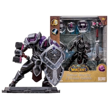 McFarlane Toys - World of Warcraft Human: Warrior/Paladin (Epic) 1:12 Scale Posed Figure