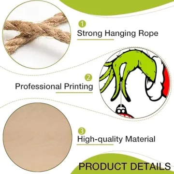 Christmas Door Sign - Wooden Welcome Decoration for Holidays