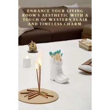 Stylish Cowboy Boot Match Holder for Home Decor