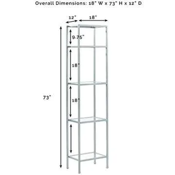 Crosley Aimee Etagere: Elegant Gold Shelf