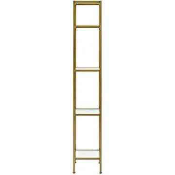 Crosley Aimee Etagere: Elegant Gold Shelf