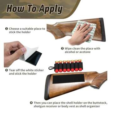 Tyseam 12/20 Gauge 60 Round Adjustable Shotgun Shell Bandolier with Quick Release Buckle, 2 Pack Shotgun Shell Holder Holds Shotgun Shells for Hunting (Black)