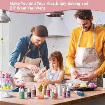 Food Coloring Liquid Set,18 Colors x 10ml Food Grade Food Dye Edible Vibrant Liquid Color for Cake Decorating,Baking,Easter Egg,Icing,Fondant,Cookies,Slime Making DIY Supplies Kit -0.35 Fl. oz/Bottles