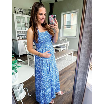 Tobrief Women's Bohemian Floral Maxi Dress for Summer