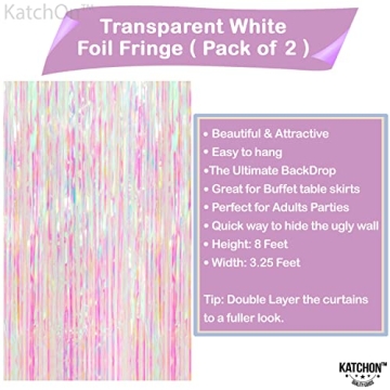 KatchOn Iridescent Backdrop Curtain - Perfect for Parties!