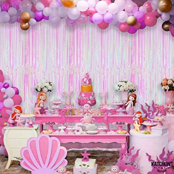 KatchOn Iridescent Backdrop Curtain - Perfect for Parties!