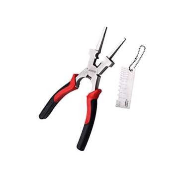 Weldflame Nickel-Iron Plated Rust Proof MIG Welding Pliers W Metal sheet thickness gage comboGauge 229895 Welding Gage