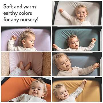 Bassinet Fitted Sheets for Halo Bassinest Swivel Sleeper Mattress – Snuggly Soft 100% Jersey Cotton – 2 Pack – Cream + Brown – 2 Pack