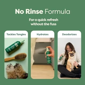 Earth Rated Dog Deodorizing Spray, Conditioning & Odor-Eliminating Dog Perfume, for All Coat Types, Refreshing White Tea & Basil Scent, 8 oz.