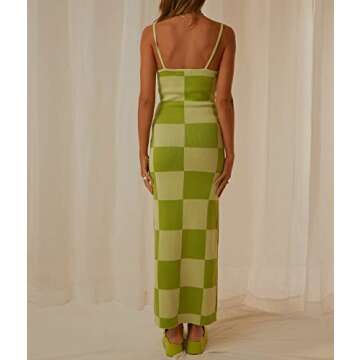 2022 Bodycon Dresses for Women Summer Knit Hollow Out Sexy Night Out Midi Maxi Dress Sleeveless Long Cut Out Dress