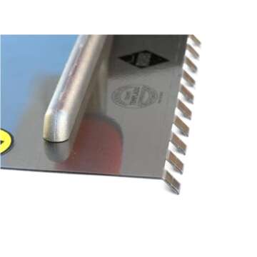 RUBI | Notched Trowel | Improves Adherence of The Mortar on to Work Surface | Lightweight and Resistant Aluminium Reinforcement | 45º Notched Trowel 11" (28 CM) 1/4"X1/4" (6X6)
