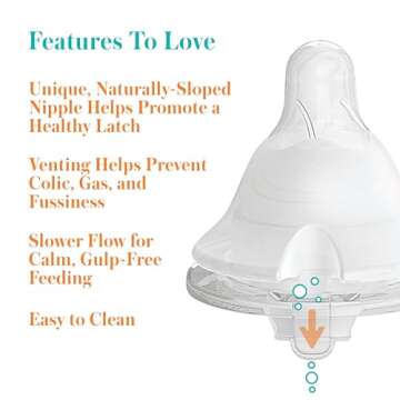 Evenflo Premium Proflo Balance Plus Wide Neck Baby Bottles