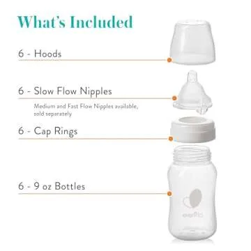 Evenflo Premium Proflo Balance Plus Wide Neck Baby Bottles