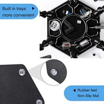 Soldering Helping Hands with Six Flexible Arms and Stable Base