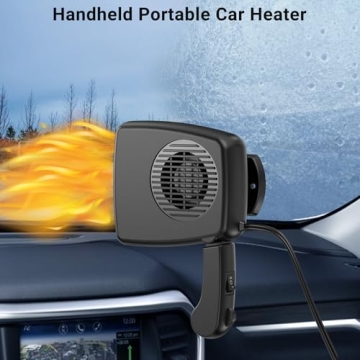 12V Car Heater - Portable Windshield Defroster with Dual Function & Easy Operation